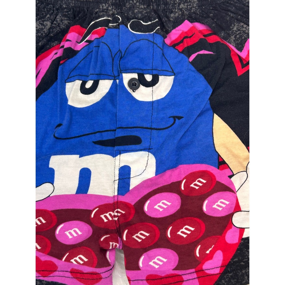 Vintage M&M's Brand Blue Character Valentines Acid Wash Boxer Shorts Mens Medium - Picture 5 of 9